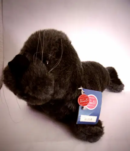 Vintage Plüschtier von Trudi: Seehund Trudi, grau (Art. Nr. 61/40)