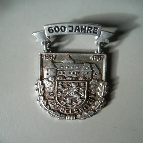 Abzeichen Anstecker 600 Jahre Oelsnitz Vogtland 1957