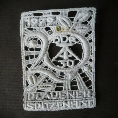 20. Spitzenfest-Abzeichen Plauen 1979 / Plauener Spitze