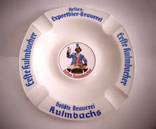 Originaler Aschenbecher "Erste Kulmbacher Brauerei" 19 x 19 cm
