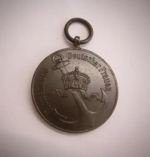 Alte (tragbare) Medaille "Flottenbund Deutscher Frauen Medaille 1914"
