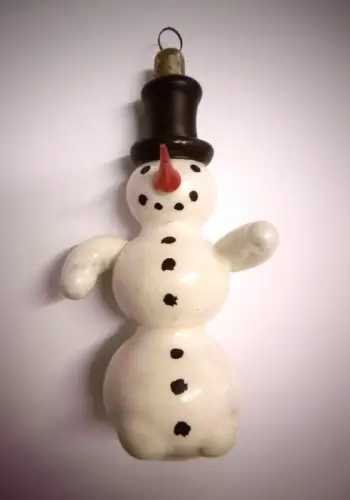 Wunderschöner nostalgischer Christbaumschmuck "Schneeman FROSTI", Höhe 13 cm
