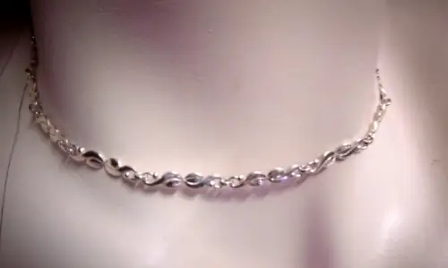 Bezaubernde Gliederkette aus 800er Silber, 44 cm