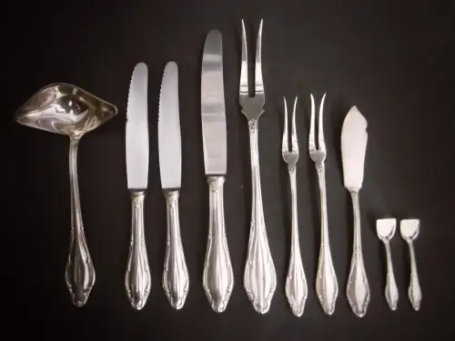 Restbestand Besteck/Suppenkelle/Vorlegegabel WELLNER Mozart Edition, 10 teilig