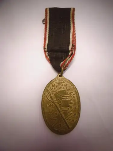 Kyffhäusermedaille mit Band "Blank die Wehr rein die Ehr"