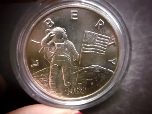 Medaille "United States of America - Liberty", aus 1988, in Kapsel