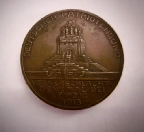 Originale Medaille zur Weihe des Völkerschlachtdenkmals  1913