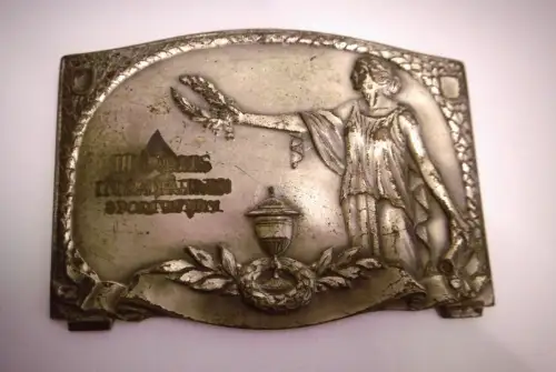 Große alte Relief Sieger-Plakette "III. Preis Radfahrer Sportfest 1931"