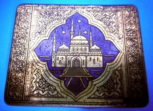 Vintage Blechdose / Tabakdose "Große Vierer Dresden" (ohne Inhalt)