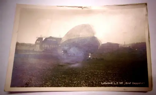 Alte Echtfotopostkarte "Luftschiff Graf Zeppelin", ungelaufen