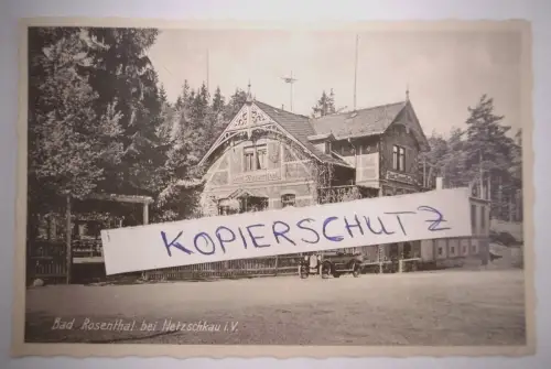 Alte PK "Bad Rosenthal bei Netzschkau im Vogtland", gel. 1938