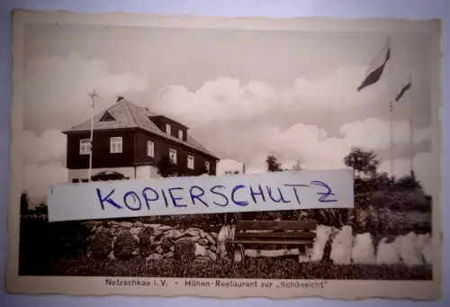 Alte Foto-PK "Netzschkau i. V. Höhen Restaurant Zur Schönsicht", ungel.