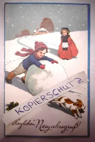 Alte PK "Herzlichen Neujahrsgruß!", beschrieben 1911