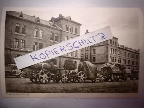 Alte PK "Motormörserzug", beschrieben 1916