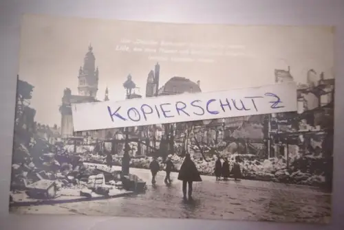 Alte PK "Theater Lille", gelaufen 1915