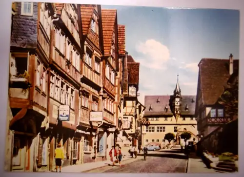 Alte Echtfotopostkarte "Ochsenfurt am Main", gelaufen 1966