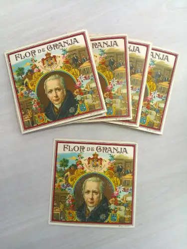 Vintage Etikett für für Zigarren-Kiste "Flor de  Granja", spätes 19. Jahrhundert