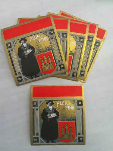Vintage Etikett für für Zigarren-Kiste "Flor de  Fina"