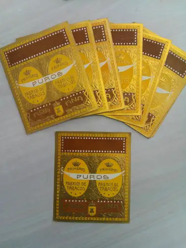 Vintage Etikett für für Zigarren-Kiste "Flor de  Fina"