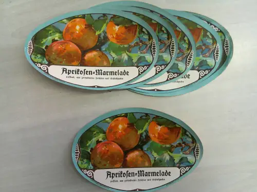 Vintage Einmachglas Etikett "Aprikosen Marmelade"