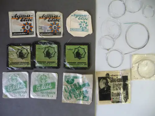 10 x alte Saite für Mandoline in Original-Tütchen