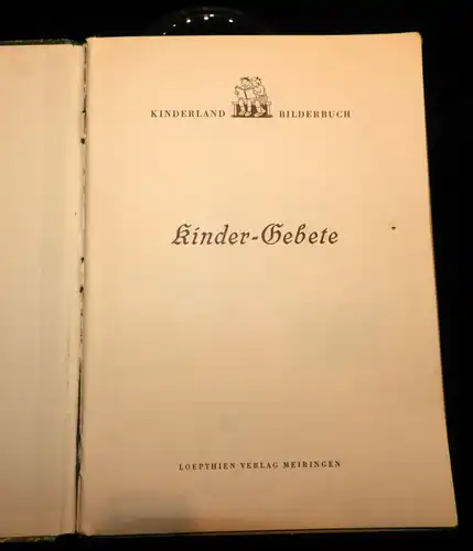 Kinder-Gebete 1949 / 15 Seiten niedlich illustrierte Gebete für Kinder