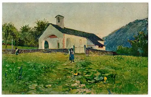 Pro Juventute / Filippo Franzoni / Chiesa di Maggia / Kirche von Maggia / ca. 1922 