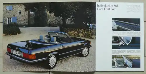 Mercedes SL R107 300SL/420SL/500SL Prospekt/brochure/opuscolo/prospectus 1988