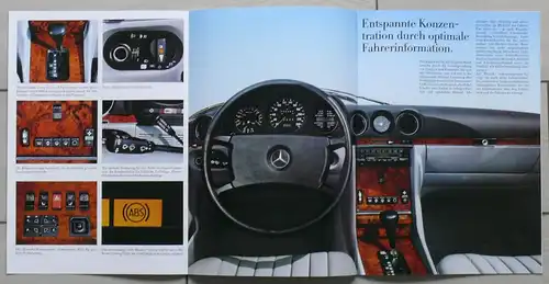 Mercedes SL R107 300SL/420SL/500SL Prospekt/brochure/opuscolo/prospectus 1988