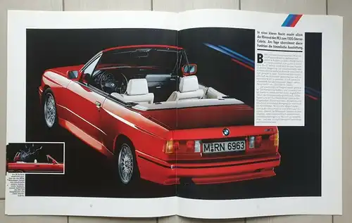 BMW M3 Evolution / Cabrio / E30 Prospekt/brochure/folleto/folheto/opuscolo/broschyr/panfuretto/broszura/brozura XL