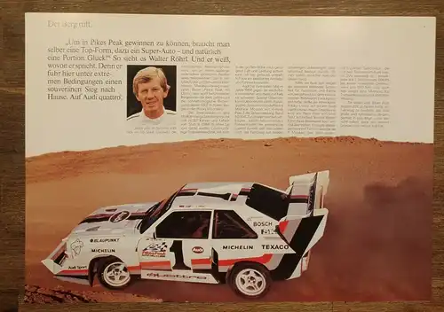 Audi quattro 20V MAPPE Ur-Quattro Prospekt/brochure/opuscolo/folleto/panfuretto/broschyr/folheto/broszura/brozura 1989/1990 XL Präsentationsmappe