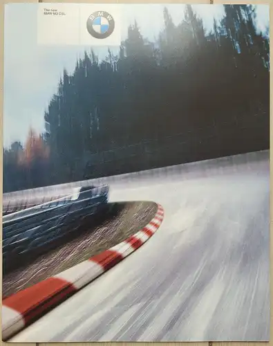 BMW M3 CSL E46 (english) Prospekt/brochure/folleto/folheto/opuscolo/broschyr/panfuretto/broszura/brozura/sochaegja 2003