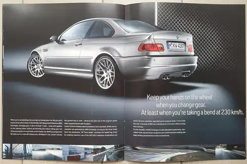 BMW M3 CSL E46 (english) Prospekt/brochure/folleto/folheto/opuscolo/broschyr/panfuretto/broszura/brozura/sochaegja 2003