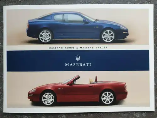 Maserati Coupé/Spyder/4200 Cambiocorsa Prospekt/brochure/opuscolo/folleto/folheto/panfuretto/broszura/broschyr/brozura 2003