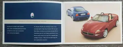 Maserati Coupé/Spyder/4200 Cambiocorsa Prospekt/brochure/opuscolo/folleto/folheto/panfuretto/broszura/broschyr/brozura 2003