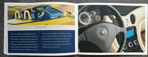 Maserati Coupé/Spyder/4200 Cambiocorsa Prospekt/brochure/opuscolo/folleto/folheto/panfuretto/broszura/broschyr/brozura 2003