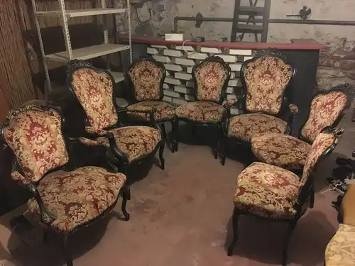 Antike Stühle, Sessel und Couch - 11 Teile!!! Louis seize um 1890, Gründerzeit!