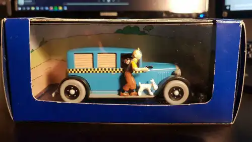 Modellauto TinTin Taxi, 1:43, Echtheitszertifikat, Sammlerstück, Originalverpackt