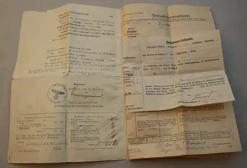 Postzustellungsurkunde Herford Pfändungs-und Überweisungsbeschluß 1937 3.Reich