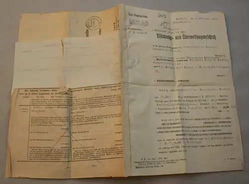 Postzustellungsurkunde Herford Pfändungs-und Überweisungsbeschluß 1937 3.Reich