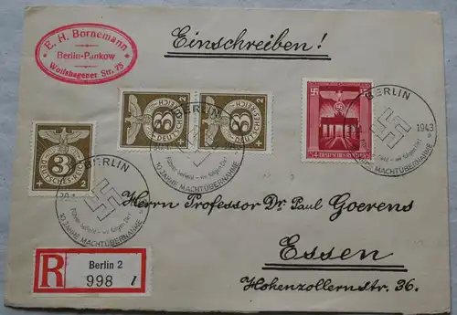 Deutsches Reich 1943 Nr 829+830 Brief Rundstempel (Datum und/oder Ort klar) 16