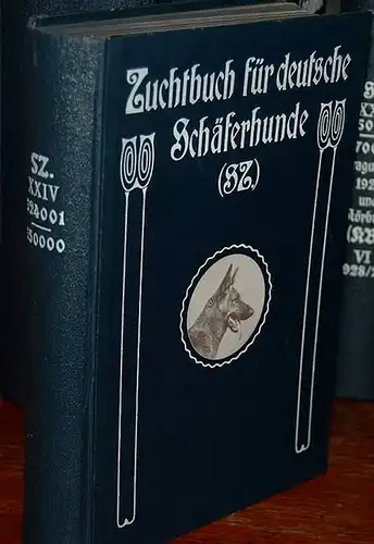 Zuchtbuch für Deutsche Schäferhunde (SZ). Band XXIV (324001 - 350000). Herausgegeben im Auftrage des Vereins für Deutsche Schäferhunde (SV) Sitz München EV (im &quot;deutschen Kartell für Hundewesen&quot; (DKH) und im PVZ) vom Zuchtbuchamt des SV.