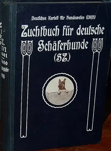 Zuchtbuch für Deutsche Schäferhunde (SZ). Band XXVI (370001 - 385000). (Eintragungsjahr 1928). Geführt und im Selbstverlag herausgegeben vom Verein für Deutsche Schäferhunde (SV) Sitz Berlin, Zuchtbuchamt des SV, Augsburg.. Deutsches Kartell für...