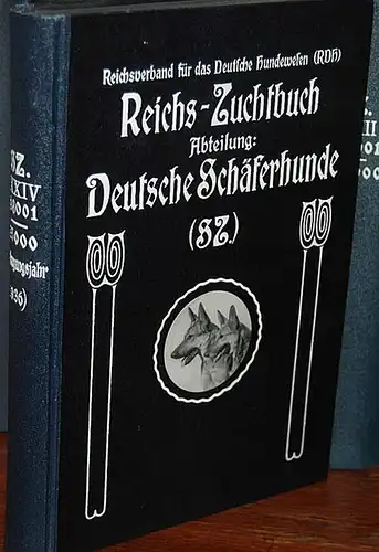 Reichs-Zuchtbuch. Abteilung: Deutsche Schäferhunde (SZ). Band XXXIV (488001 - 503000). (Eintragungsjahr 1936). Geführt und im Selbstverlag herausgegeben von der Fachschaft für deutsche Schäferhunde (Verein für Deutsche Schäferhunde, SV) Sitz...