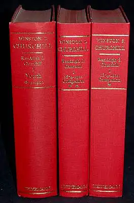 Winston S. Churchill, Vol. 1: Youth, 1874-1900. / Companion Vol. 1 Part I 1874 - 1896. / Companion Vol. I Part II 1874 - 1900. Drei Bände. Churchill, Randolph S