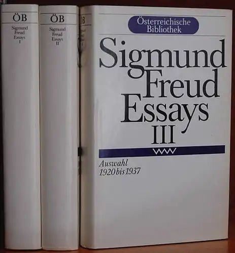 Essays. Auswahl 1890 bis 1937. Herausgegeben von Dietrich Simon. 3 Bände. Freud, Sigmund