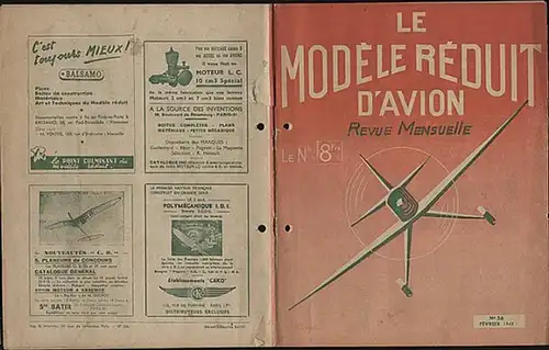 Le Modele Reduit D&#039; Avion. Le grande Revue des Petits Avions. Revue Mensuelle. Le No. 56. Herausgegeben von Maurice Bayet.