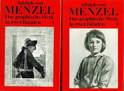 Adolph von Menzel - Das Graphische Werk. Ausgewählt von Heidi Ebertshäuser. Mit einem Vorwort von Jens Christian Jensen und einem Essay von Max Liebermann. 2 Bände.
