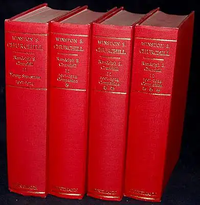 Churchill, Randolph S: Winston S. Churchill, Vol. II: Young Statesman 1901-1914. / Companion Vol. II Part I 1901 - !907. / Companion Vol. II Part II 1907 - 1911. / Companion Vol. II Part III 1911 - 1914. Vier Bände. 