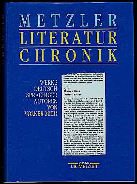 Meid, Volker: Metzler Literatur Chronik. Werke deutschsprachiger Autoren. 